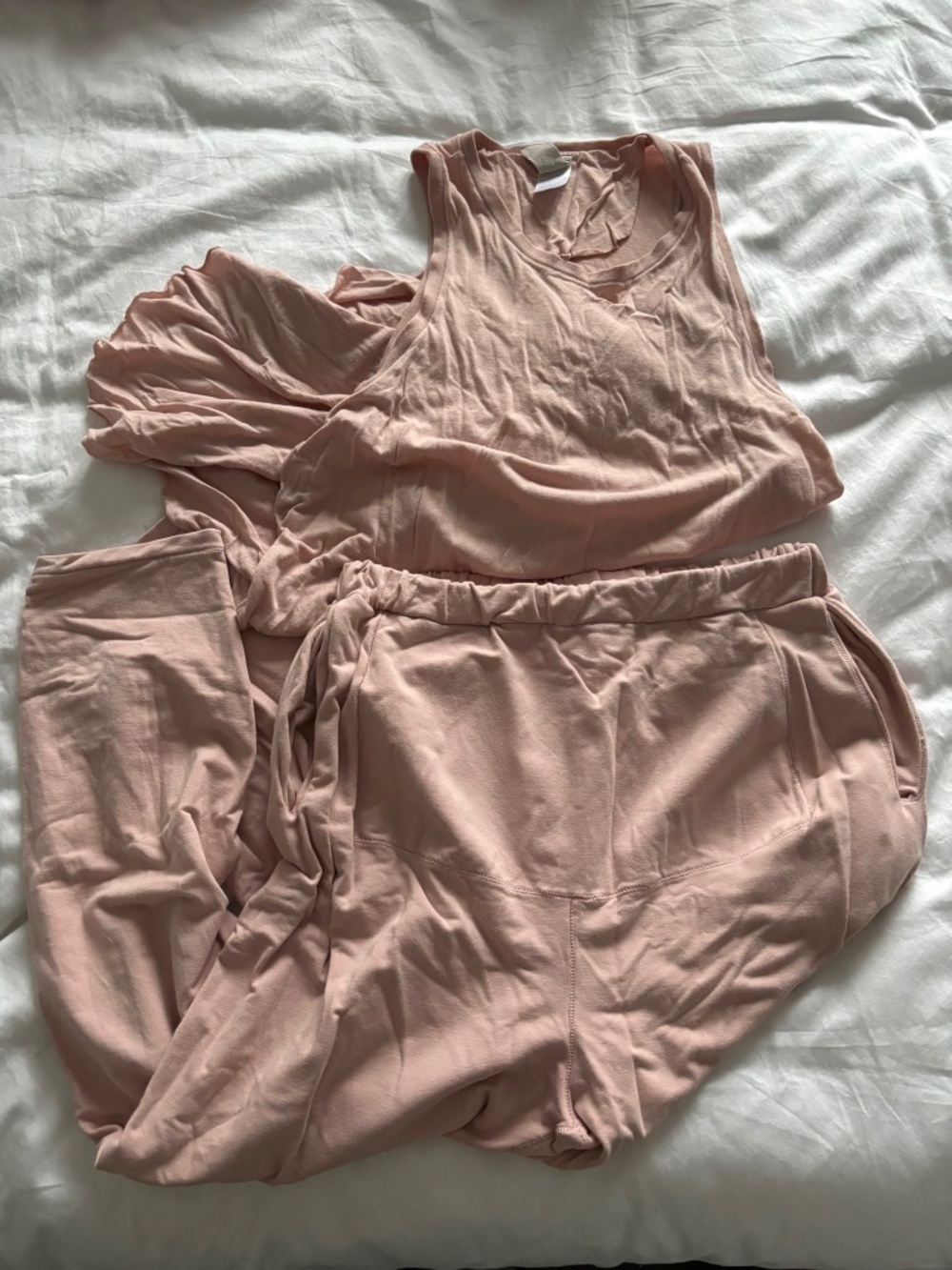 EUC Hoi Bo slow fashion lounge set pink/dusty rose size small